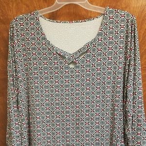 Kim Rogers 3X tunic top - 3/4 sleeves
